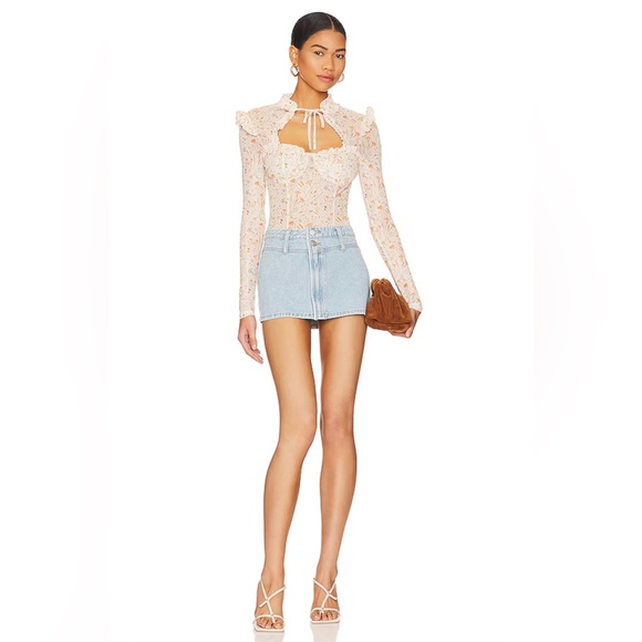 REVOLVE - More to Come Xoey Long Sleeve Blouse in Blush Multi - Picture 6 of 8